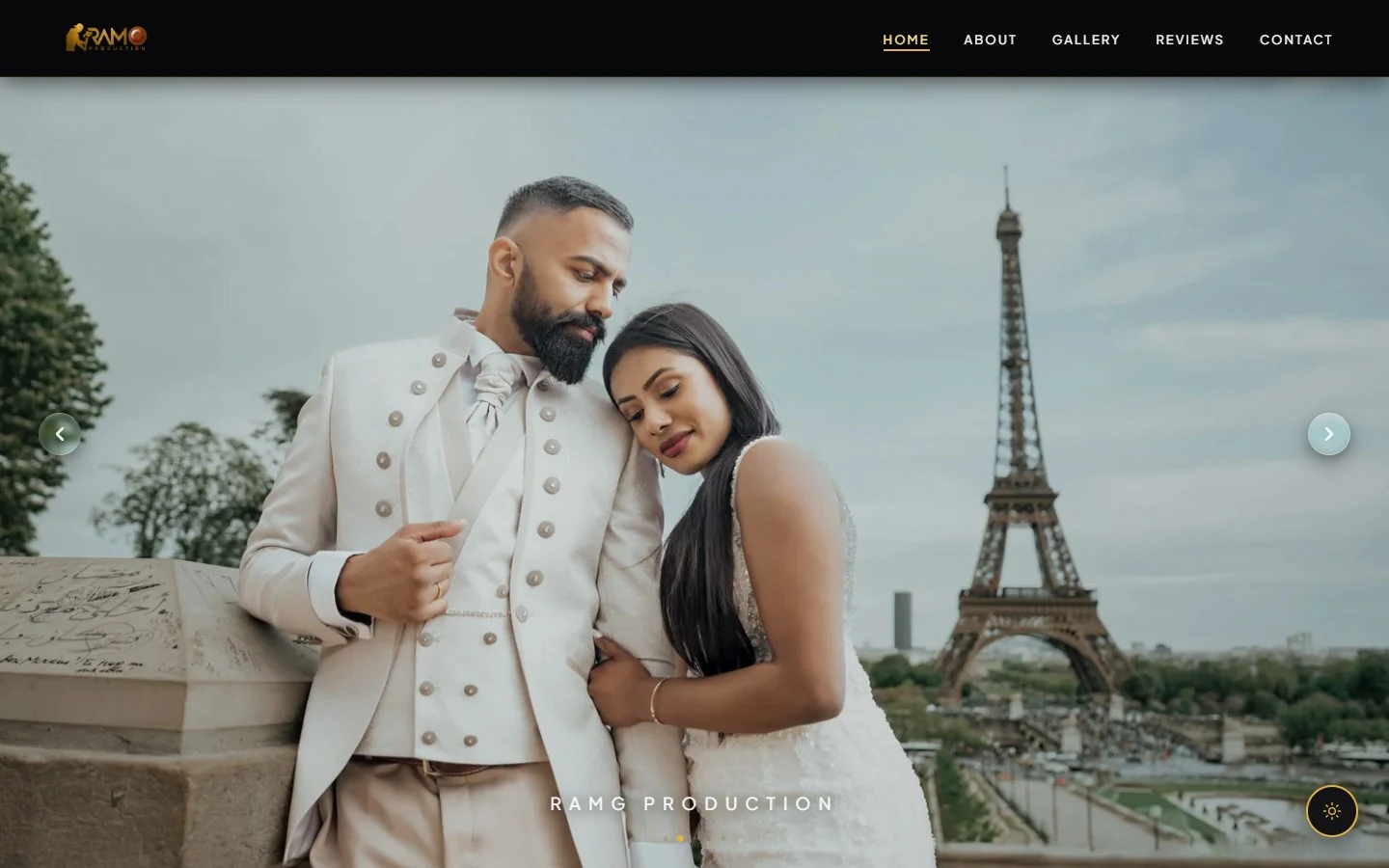 Ram G Productions photography business website built by Jegatheesh Web Studio